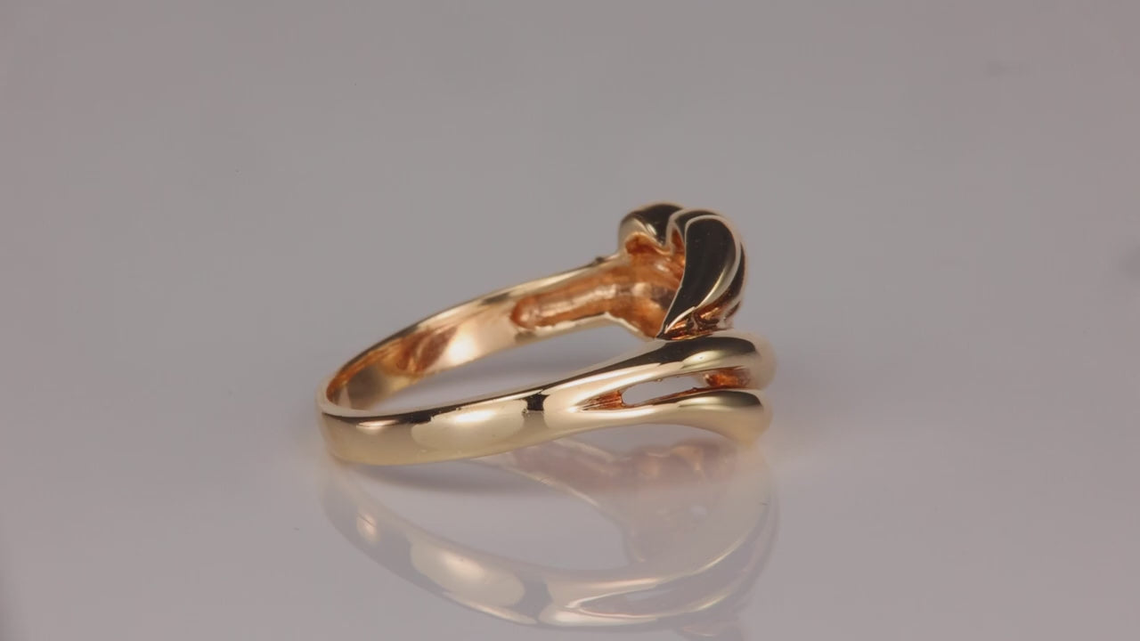10K Yellow Gold Freeform Design Ring