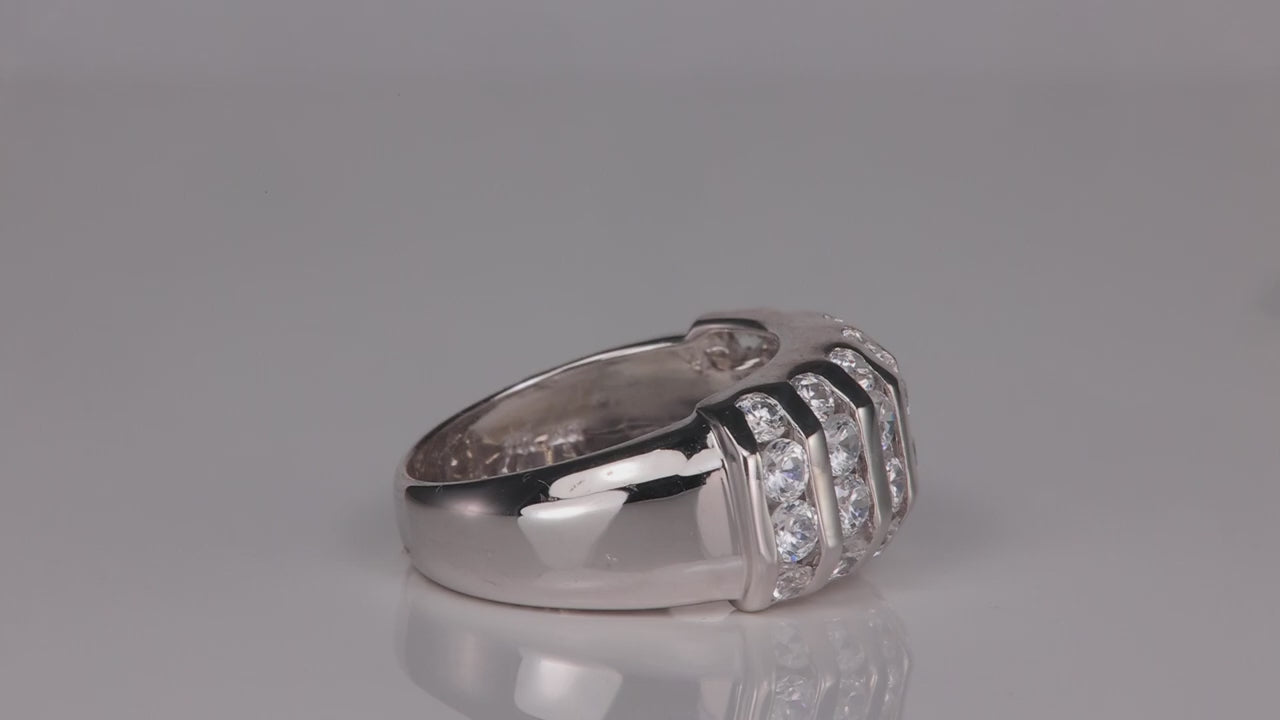 10K White Gold Cubic Zirconia Ring