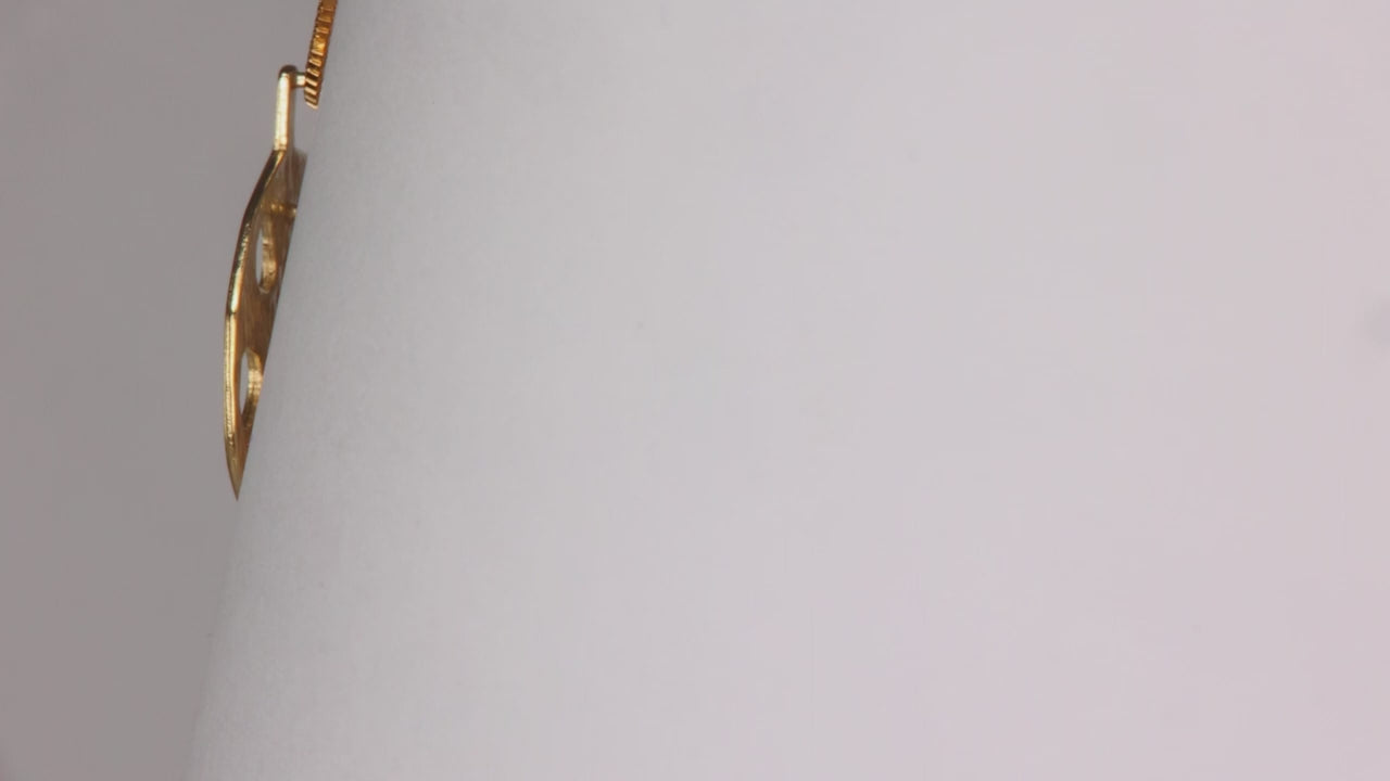 14K Yellow Gold Sand Dollar Pendant with Ruby Accent