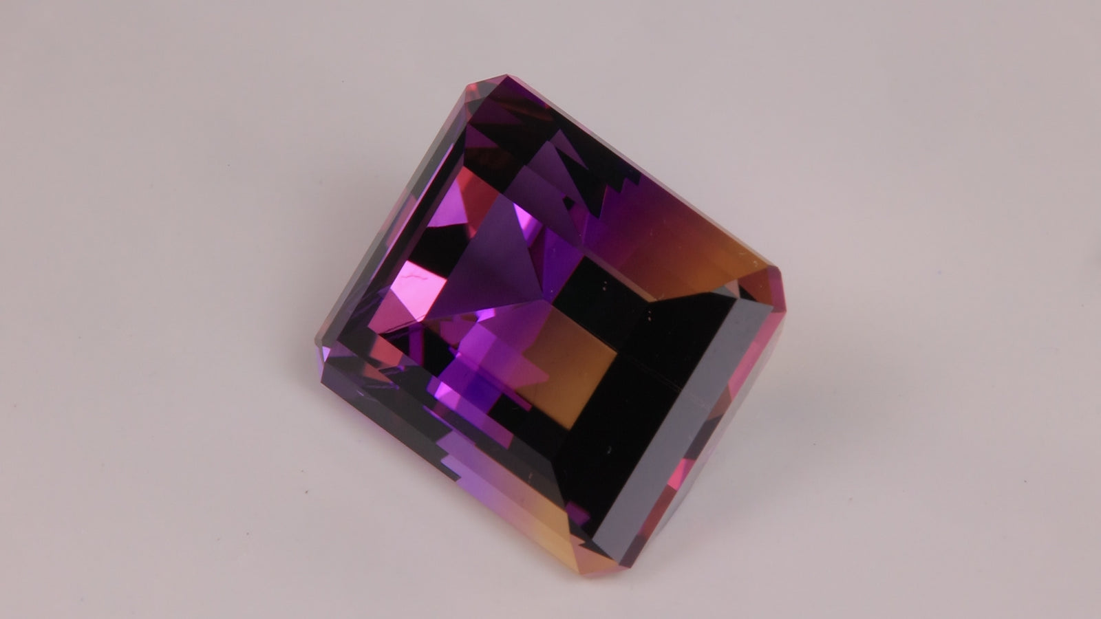 HIDDEN GEM 25% OFF w/ Code RARE25 | Emerald Cut Ametrine From Bolivia 35.10 Carats 40/60 Split