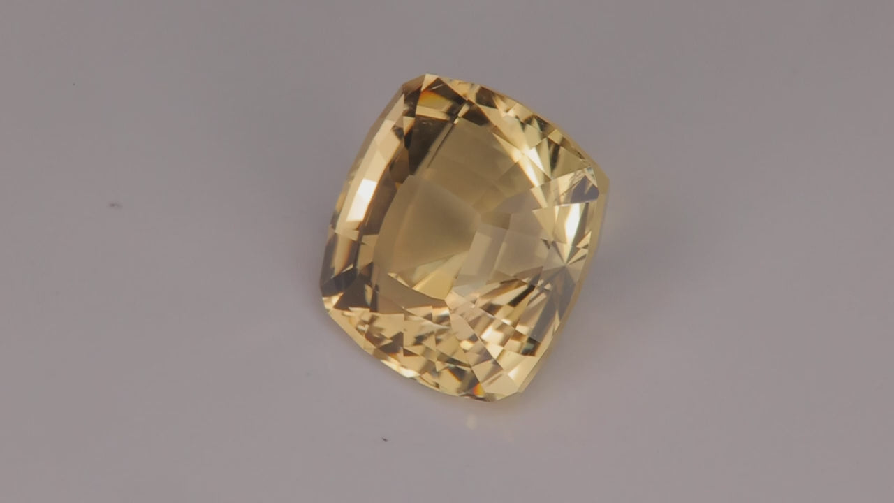 6.61ct Square Cushion Yellow Congo Tourmaline