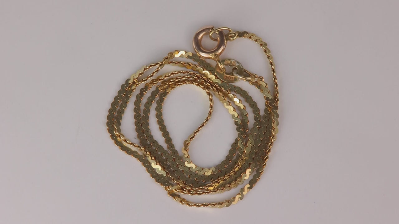 14K Yellow Gold S Link Chain 16"