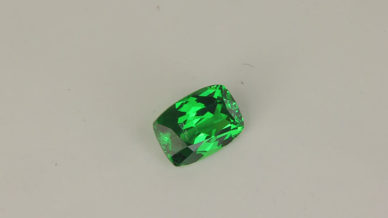 Antique Cushion Cut Tsavorite Garnet .80cts