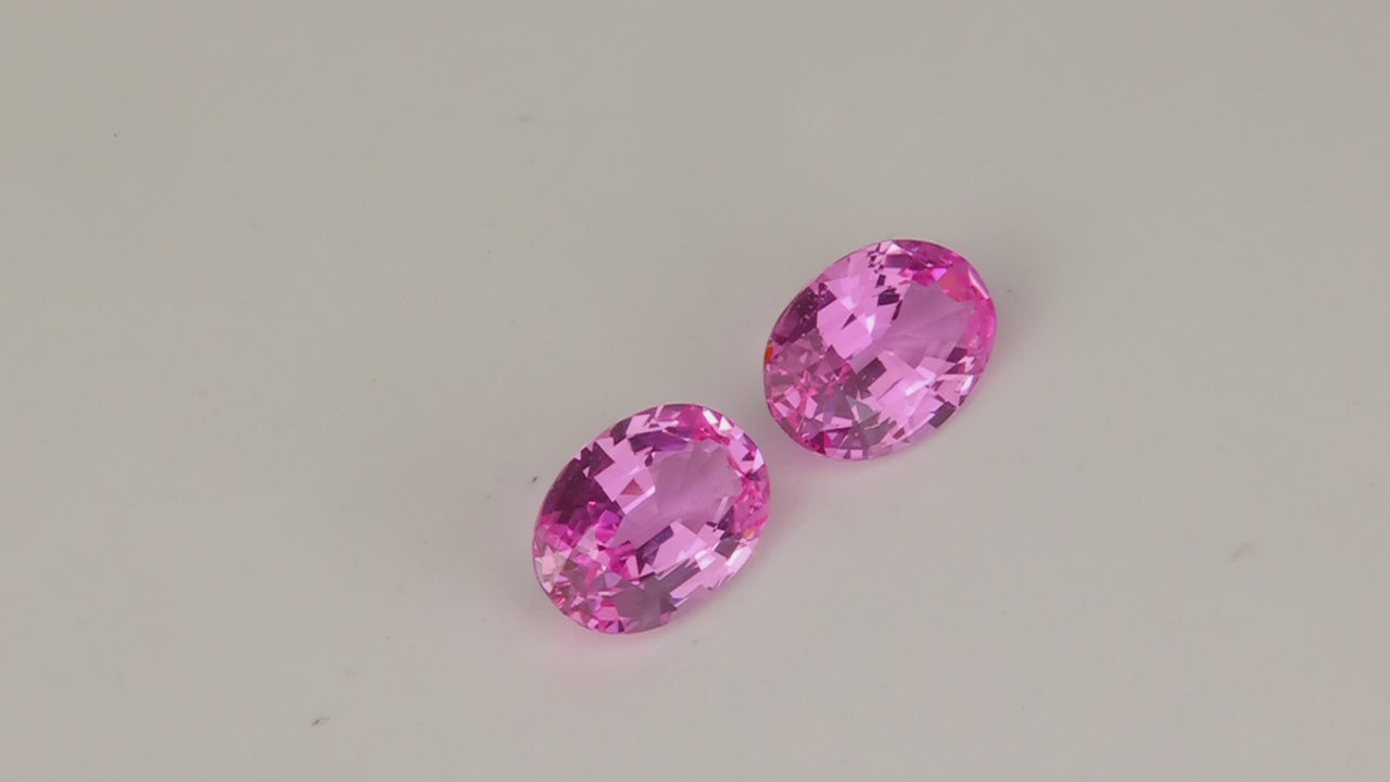 Pair of Oval Cut Pink Sapphires 1.50 Carats