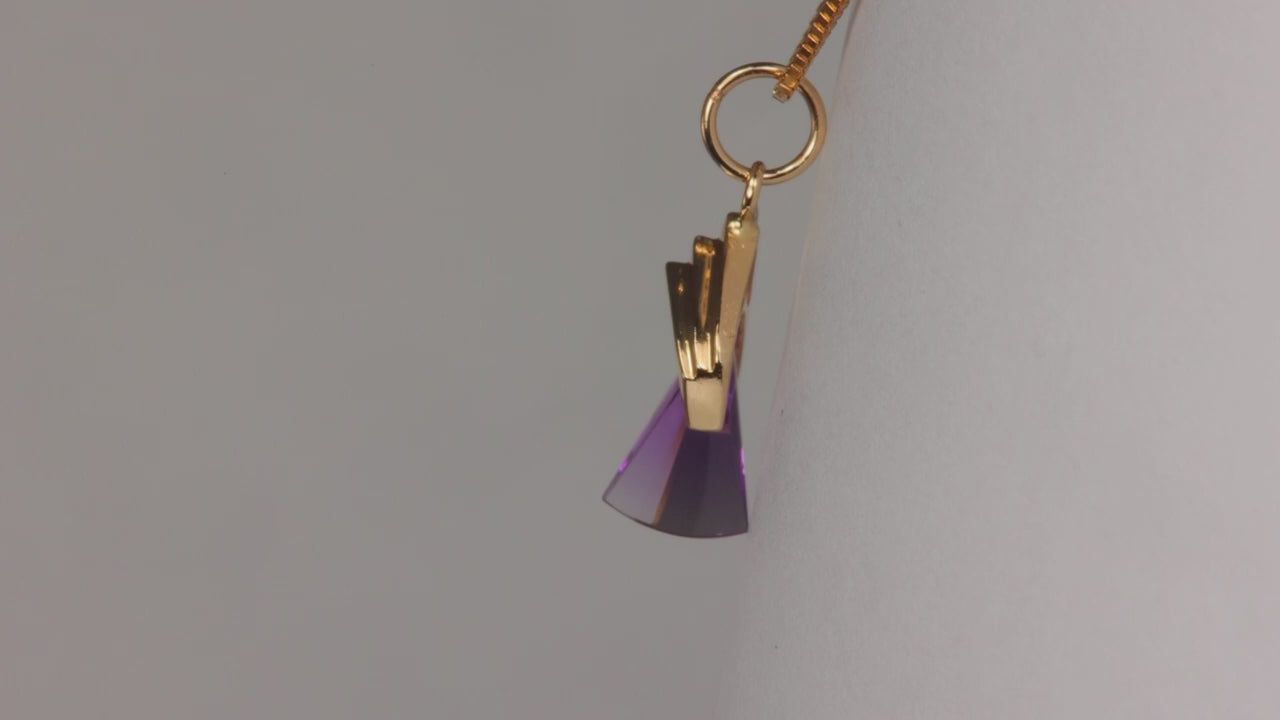 14K Yellow Gold Amethyst Pendant/Charm
