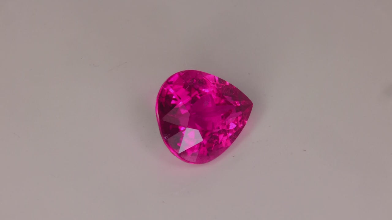 Pear Shape Mixed Brilliant Hot Pink Tourmaline 8.37 Carats