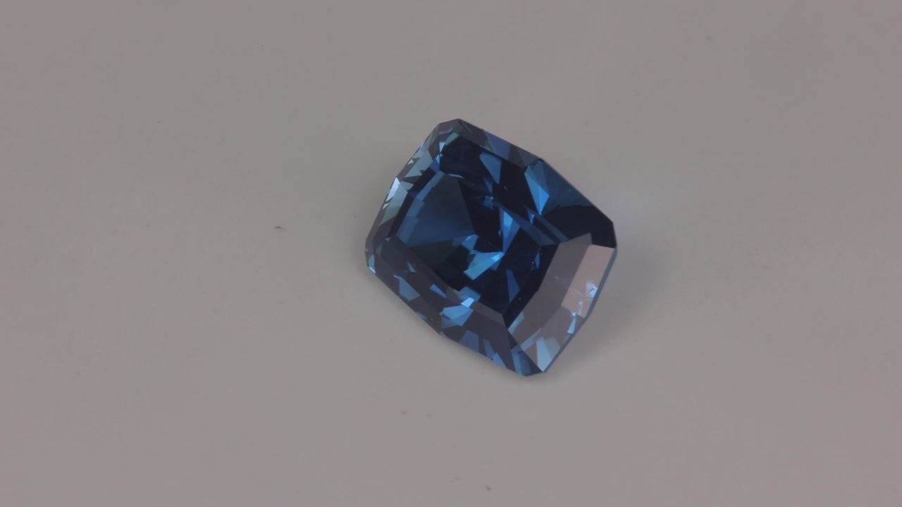 Brilliant Antique Cushion Cut Sapphire 4.57 Carats