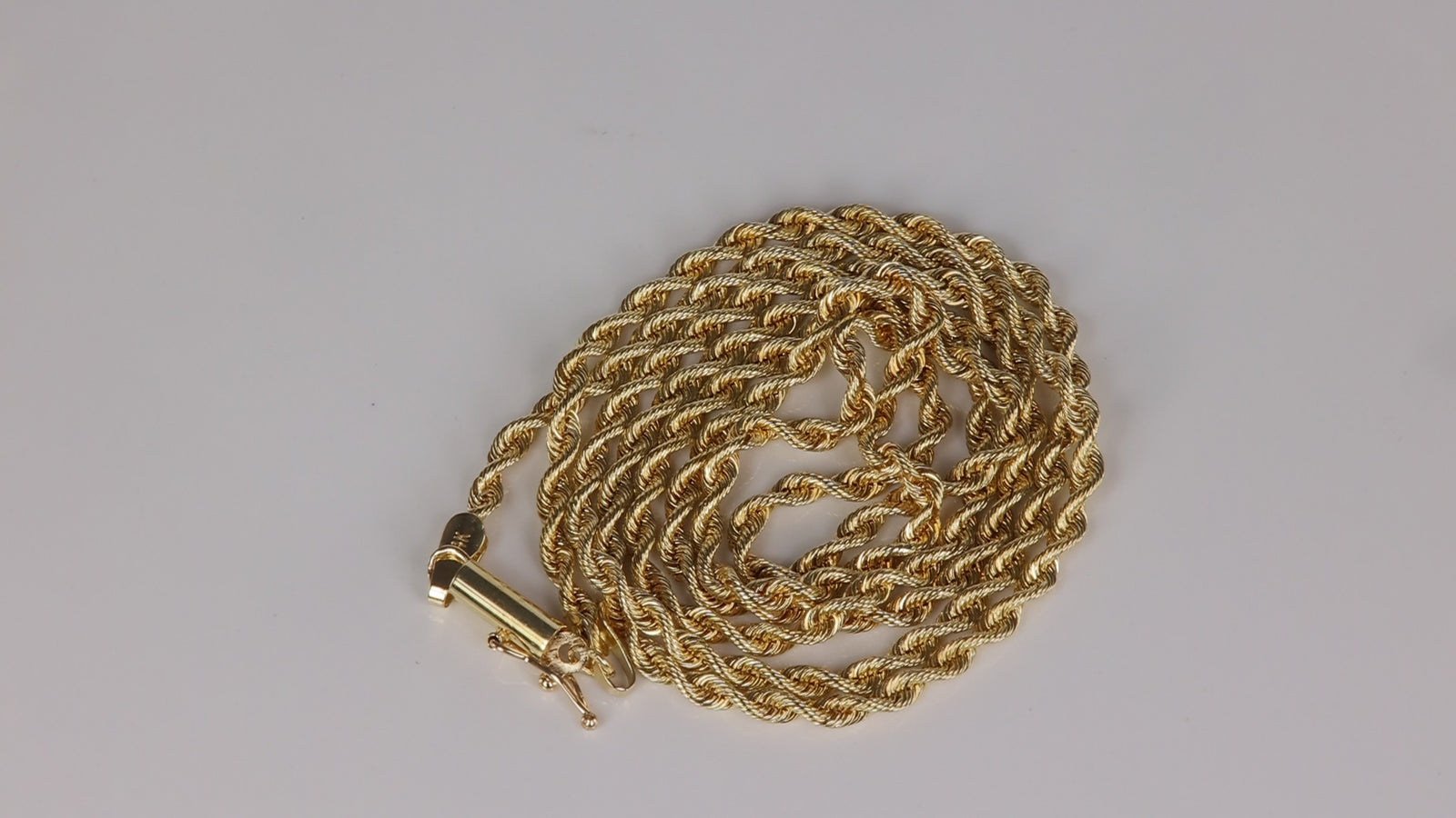 14K Yellow Gold Rope Chain 24"