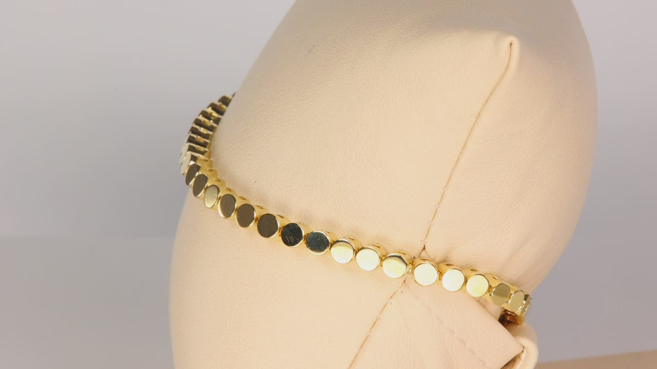 14K Yellow Gold "Add A Diamond" Bracelet 7"