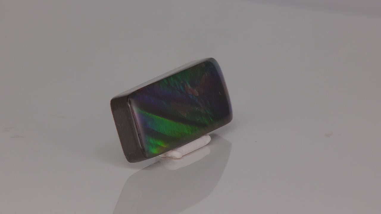 Emerald Cut Ammolite From Alberta 17.20 Carats