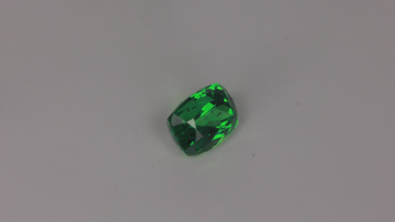 Antique Cushion Cut Tsavorite Garnet 2.34 Carats