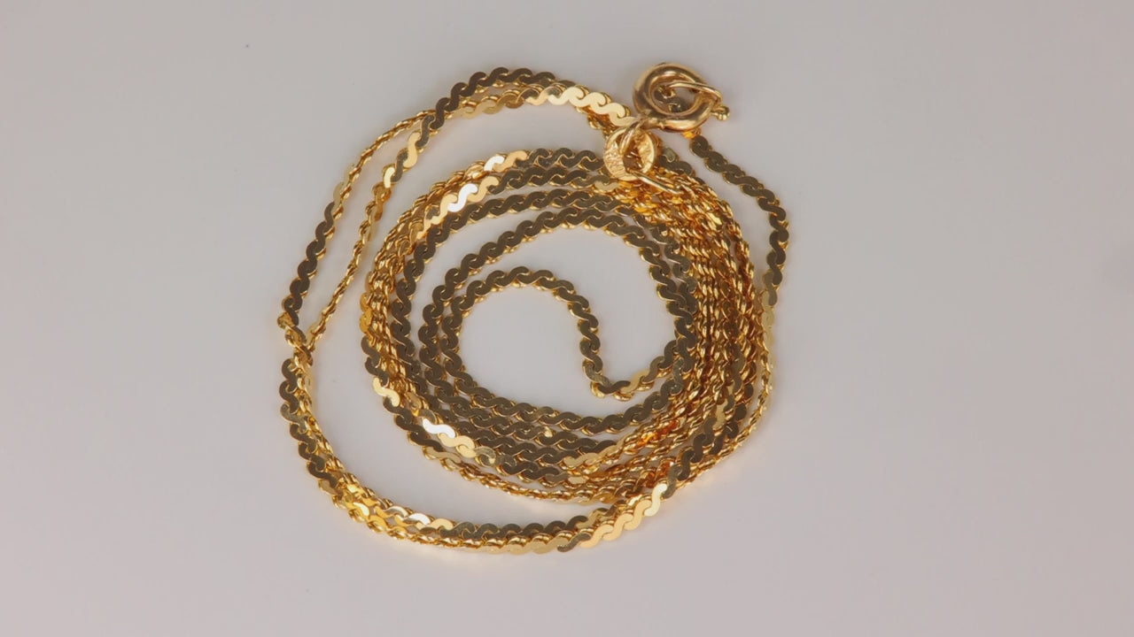 14K Yellow Gold S Link Chain 24"