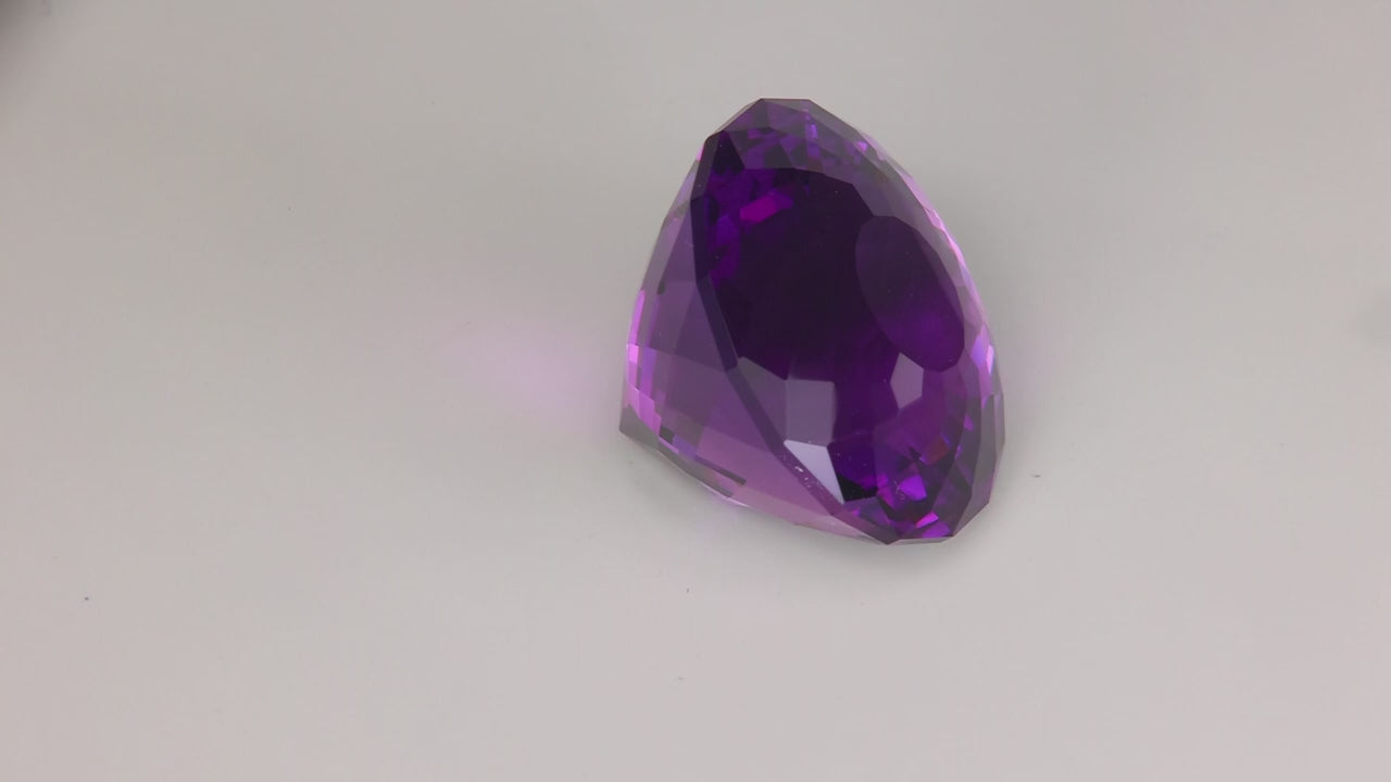 Round Portuguese Cut Amethyst From Brazil 37.28 Carats