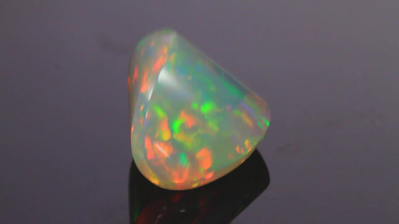 Vivid Colors Unique Double Sided Infinity Cut Welo Opal 18.80 Carats