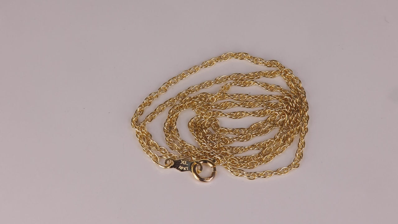 10K Yellow Gold Rope Chain 18"