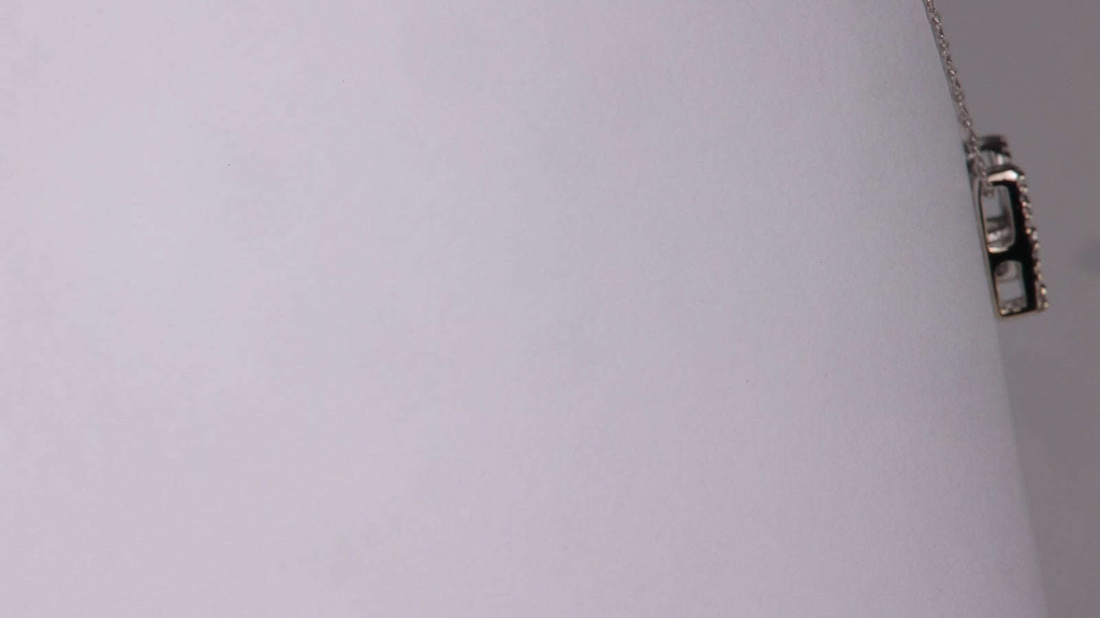 14K White Gold Diamond Accented "K" Initial Necklace