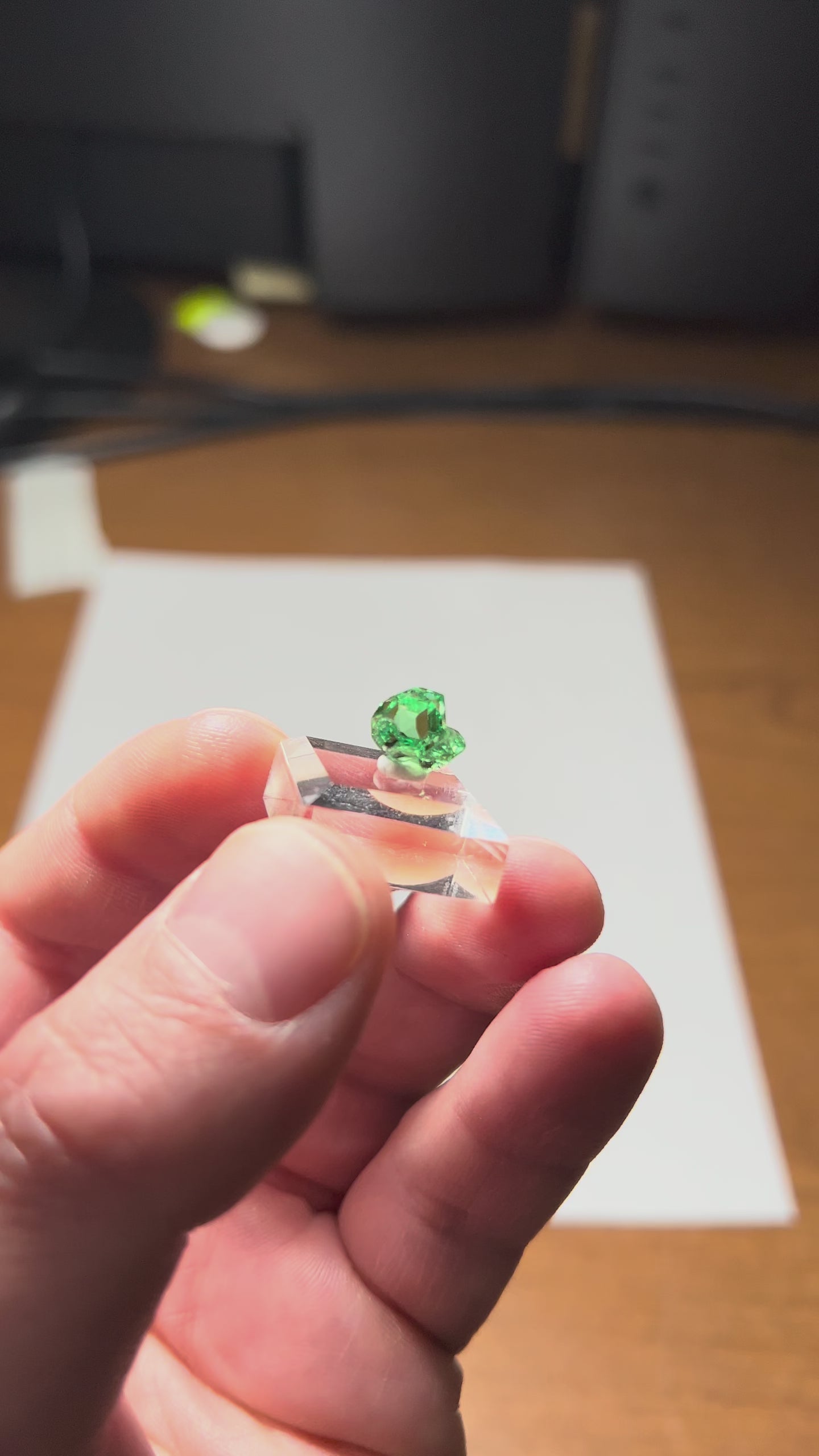 3.67ct Gemmy Tsavorite Garnet Crystal From Tanzania