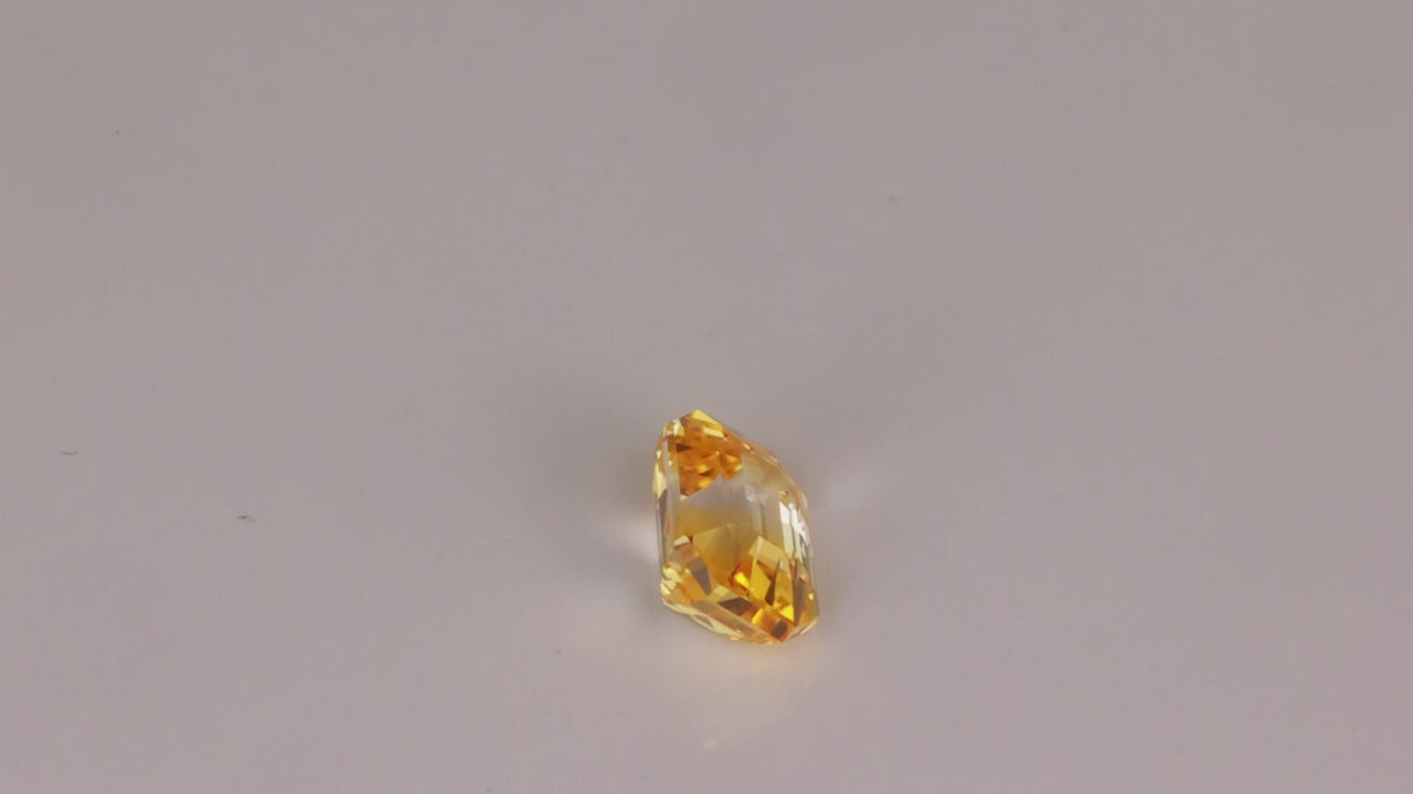 Emerald Cut Yellow BiColor Sapphire 1.21 Carats