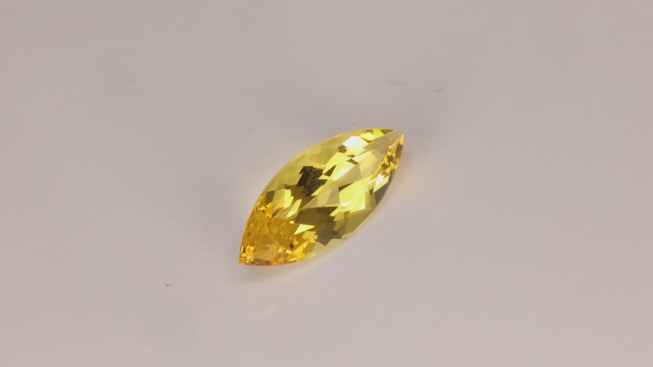 Marquise Brilliant Cut Golden Beryl (Heliodor) 2.76 Carats