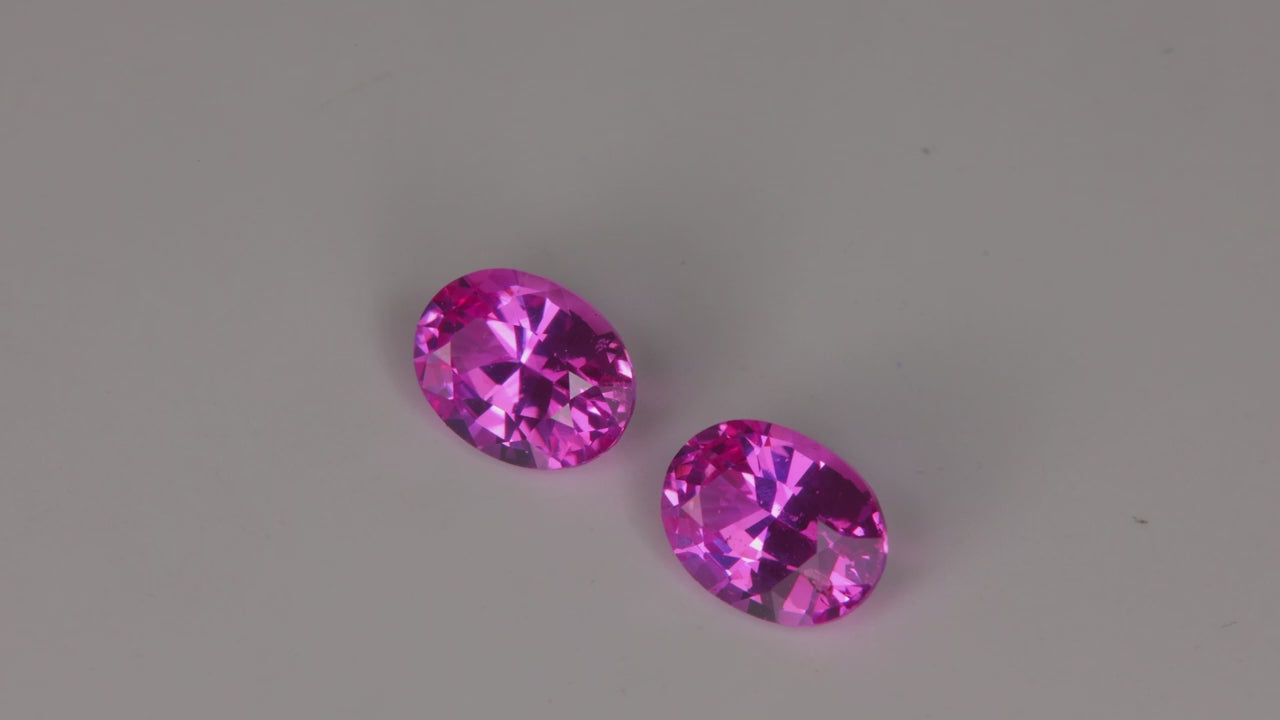 Pair Of Pink Oval Cut Sapphires 2.48 Carats
