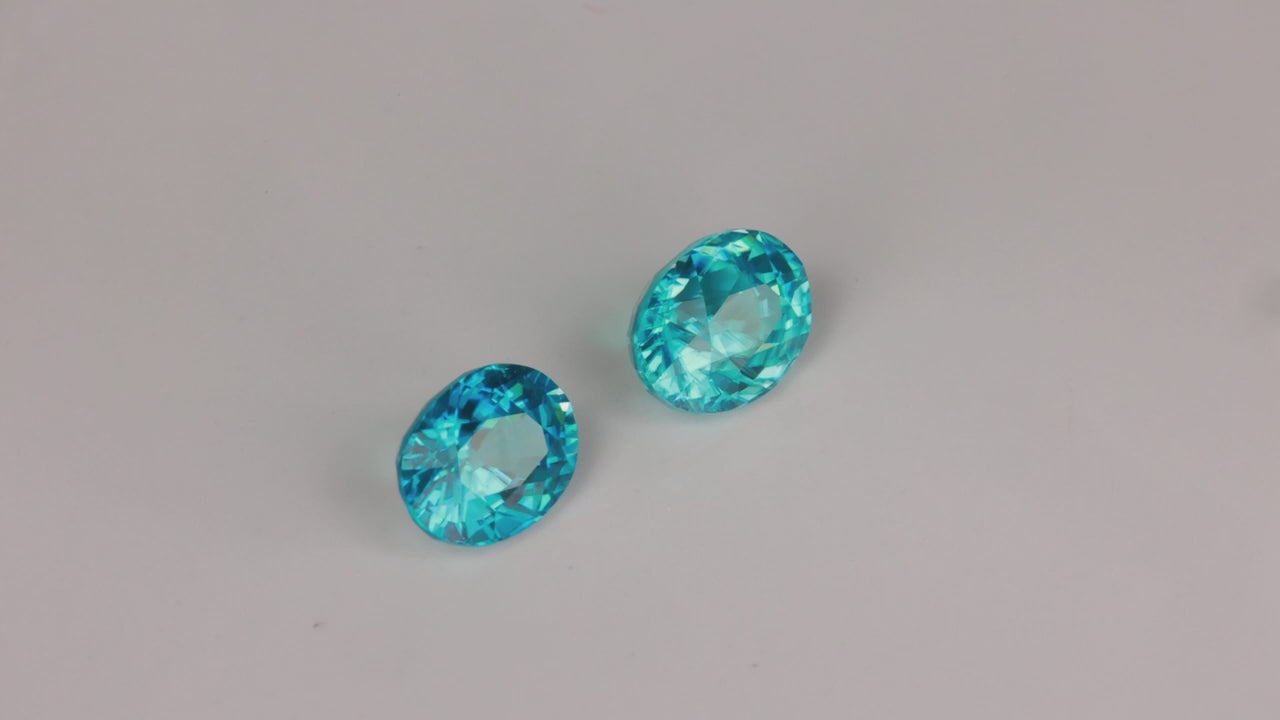 🚨 BLUE LIGHT SPECIAL | Use Code BLUE30 for 30% OFF | Pair of Oval Cut Blue Zircon 4.52CTTW