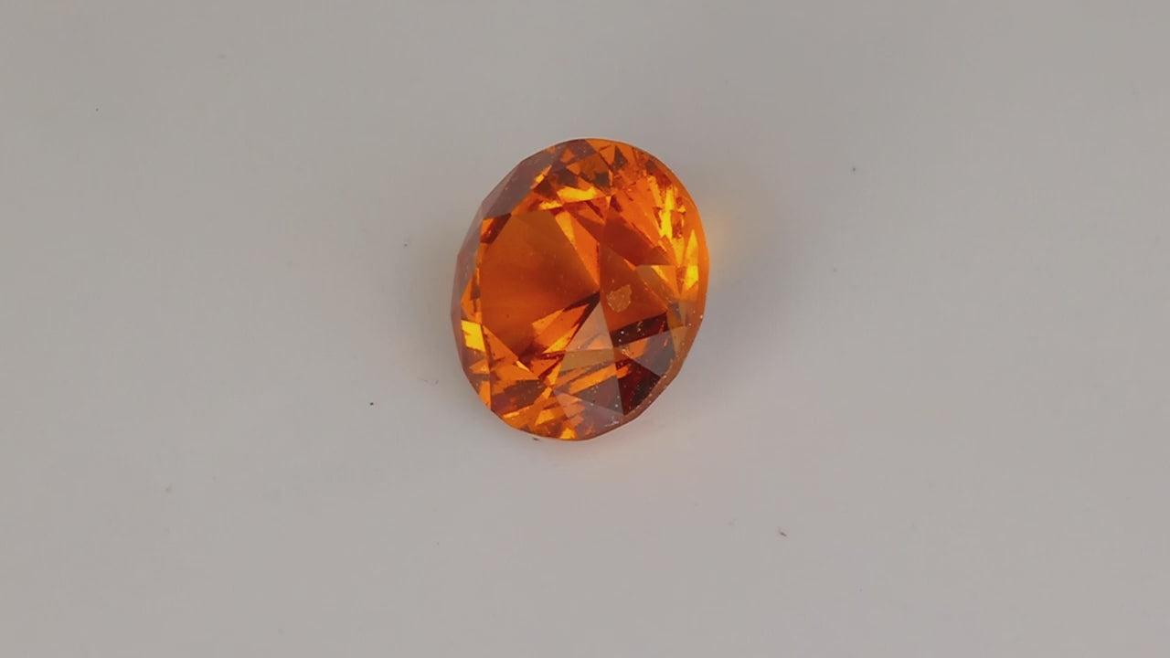 Round Brilliant Cut Hessonite Garnet 4.41 Carats
