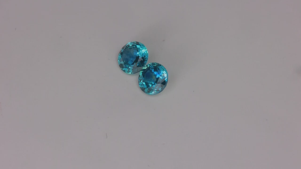 🚨Spotlight Special | Pair of Round Brilliant Montana Sapphires 1.27cttw