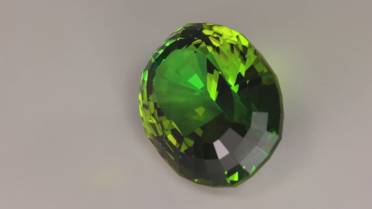 Nigerian Blue Green Oval Step Cut Tourmaline 17.14 Carats