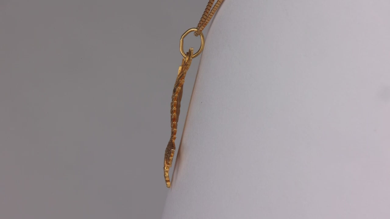 14K Yellow Gold Eagle Pendant