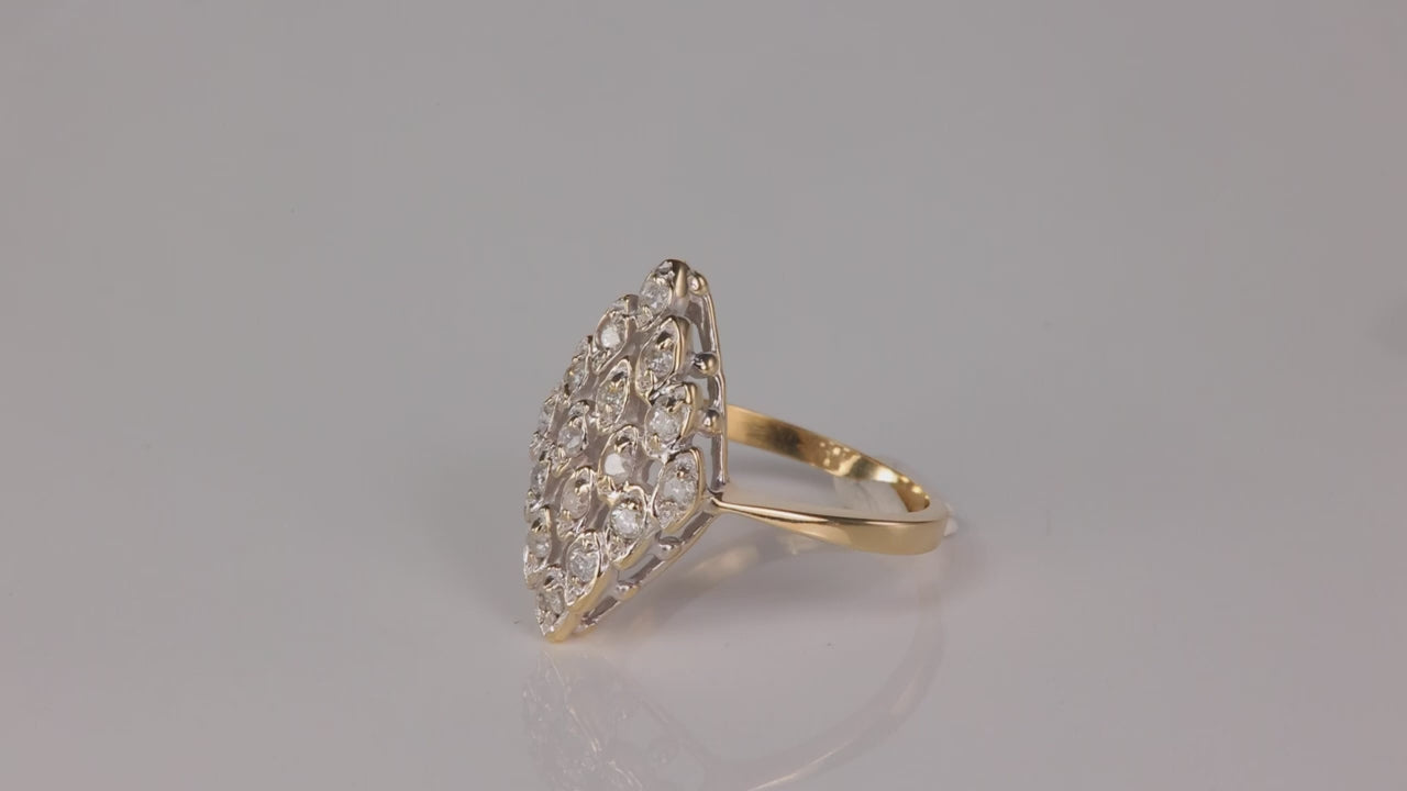 14K Yellow Gold Diamond Accented Ring .25cts