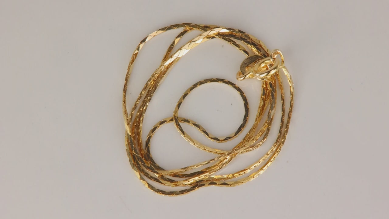 14K Yellow Gold Cobra Chain 16"