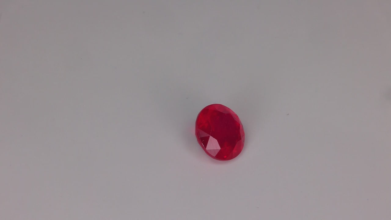Round Brilliant Cut Composite Ruby 3.78 Carats - Moriartys Gem Art