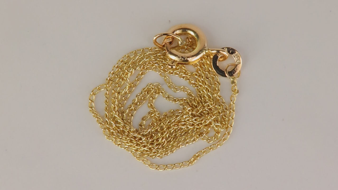 8K Yellow Gold Cable Link Chain 15"