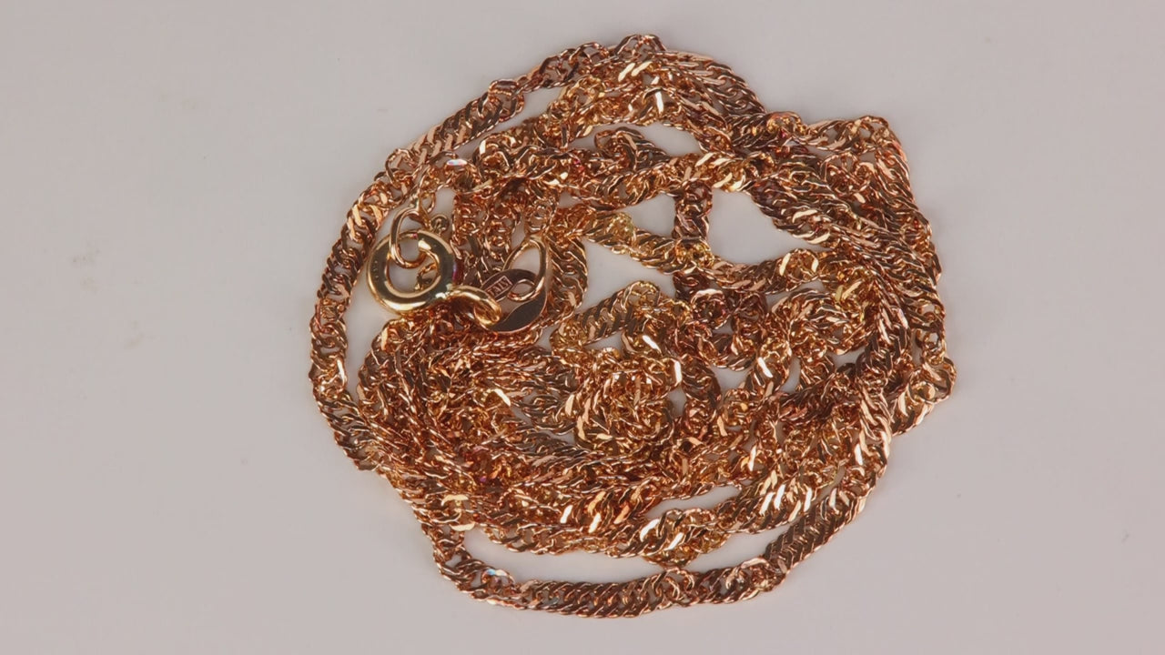 14K Yellow Gold Rope Chain 24"