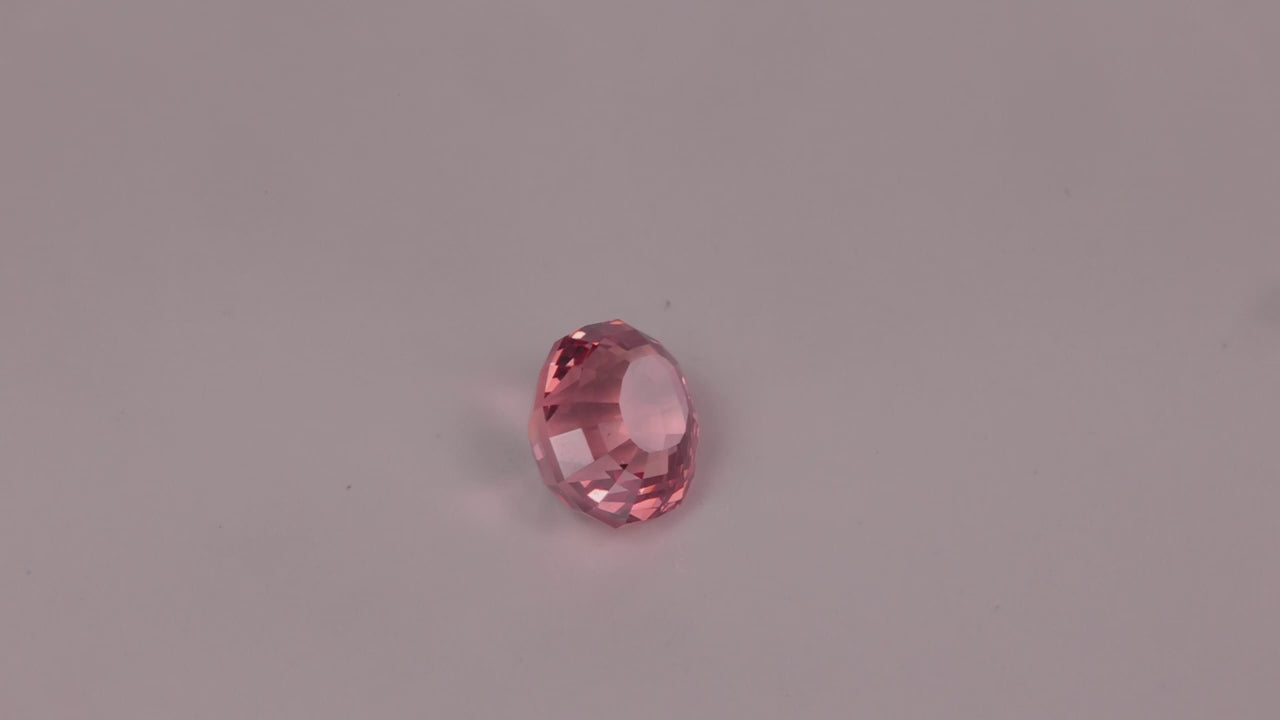 Stepped Oval Cut Malaya Garnet 3.30 Carats