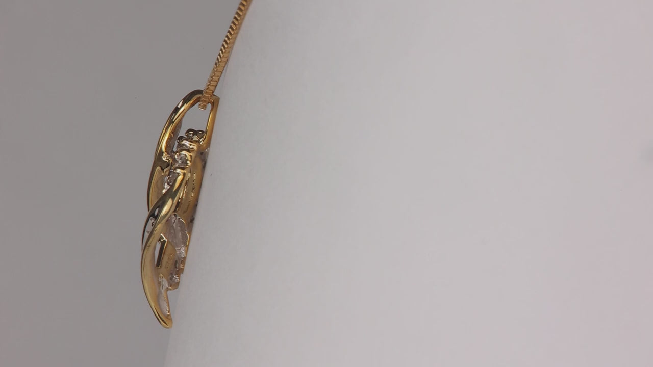 10K Yellow Gold Diamond Accent Heart Pendant