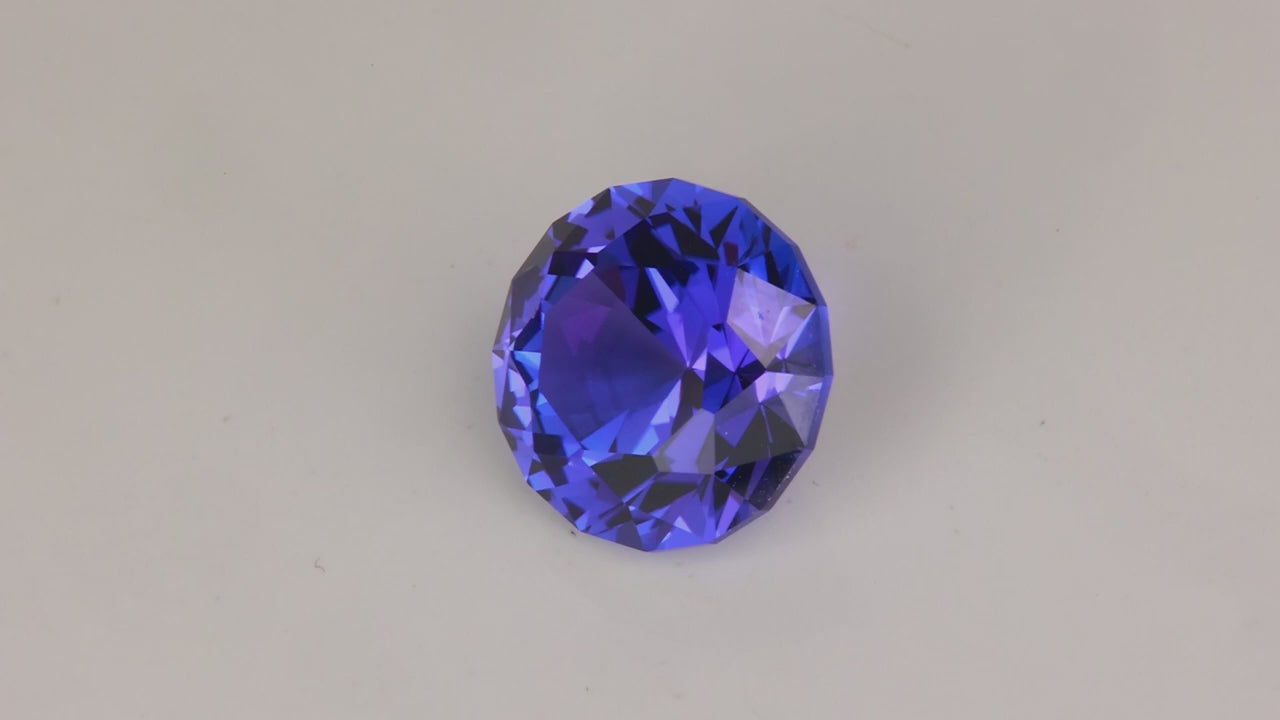 Round Brilliant Cut Tanzanite 6.44 Carats