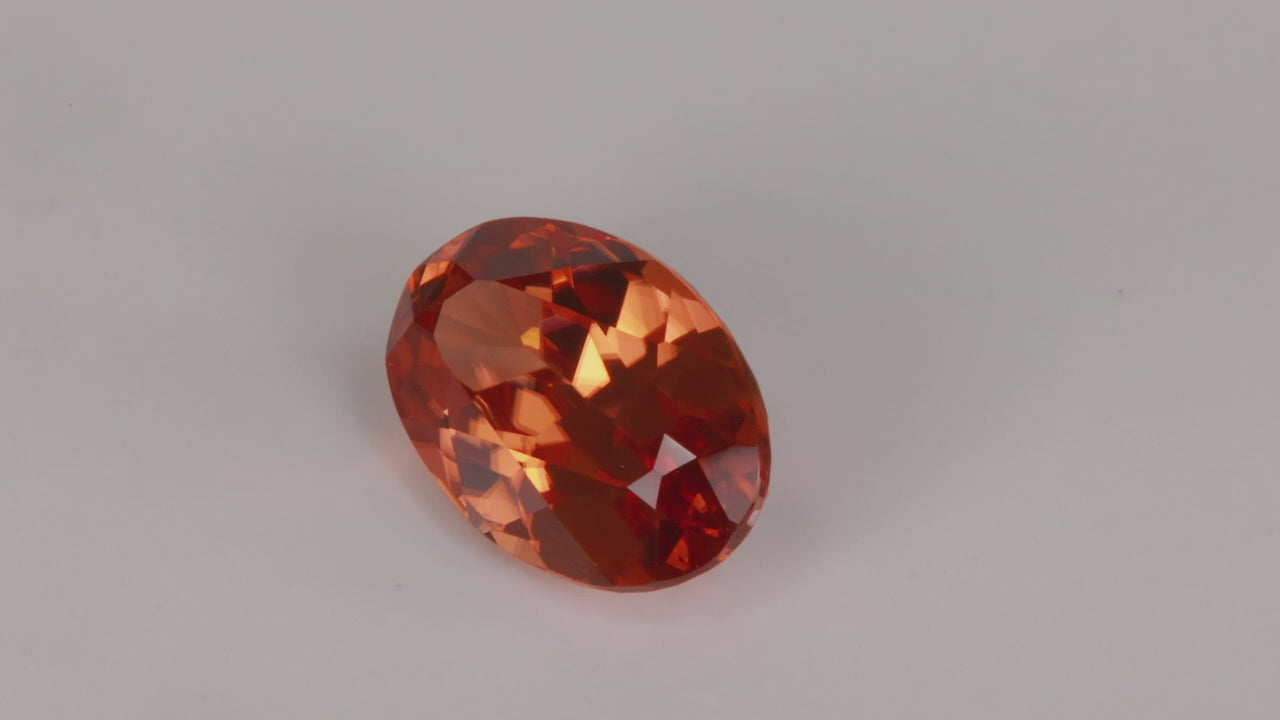 Oval Imperial Zircon Gemstone 6.79 Carats