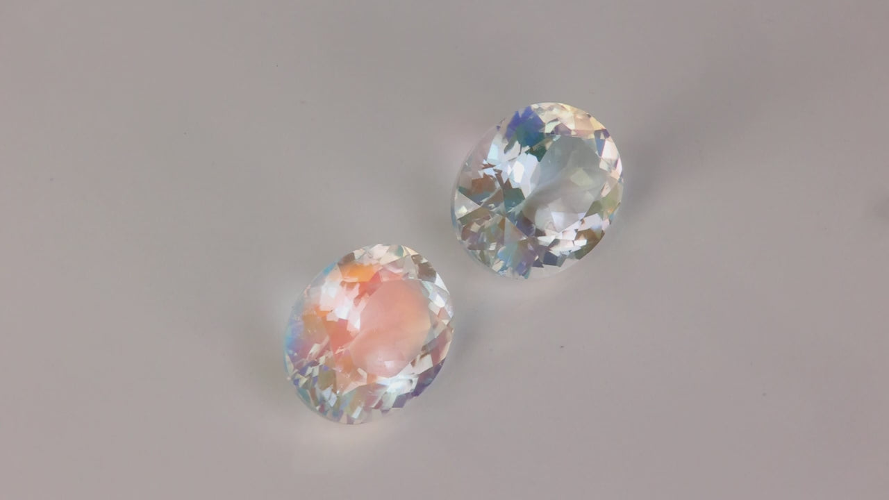 Oval Cut Moonstone Pair 8.66 CTTW