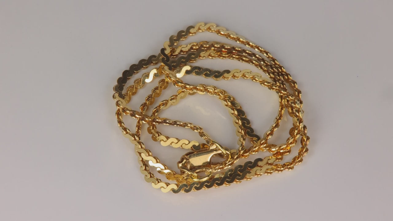 14K Yellow Gold S Link Chain 18"