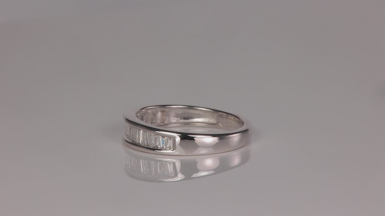 14K White Gold Channel Set Diamond Ring .60cts