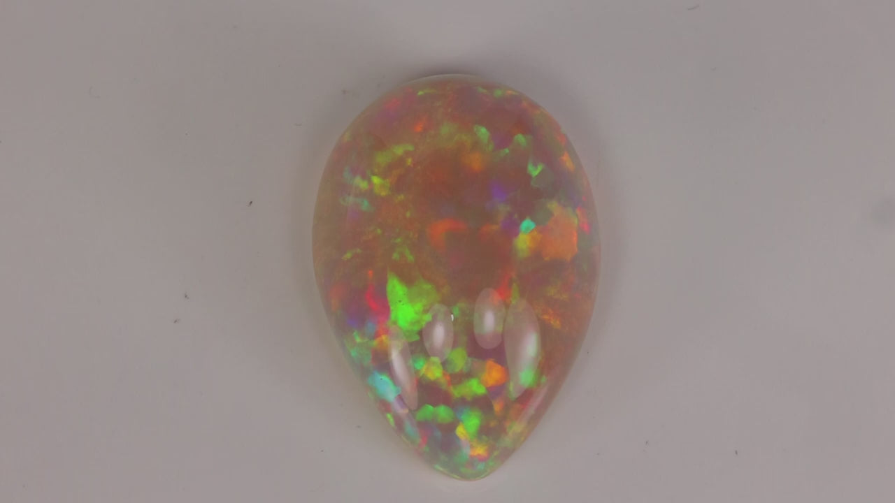 Pear Shape Cabochon Cut Ethiopian Opal 22.98 Carats