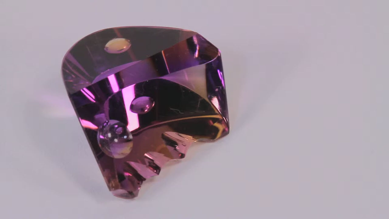 Sculptured Ametrine Gemstone 37.25 Carats