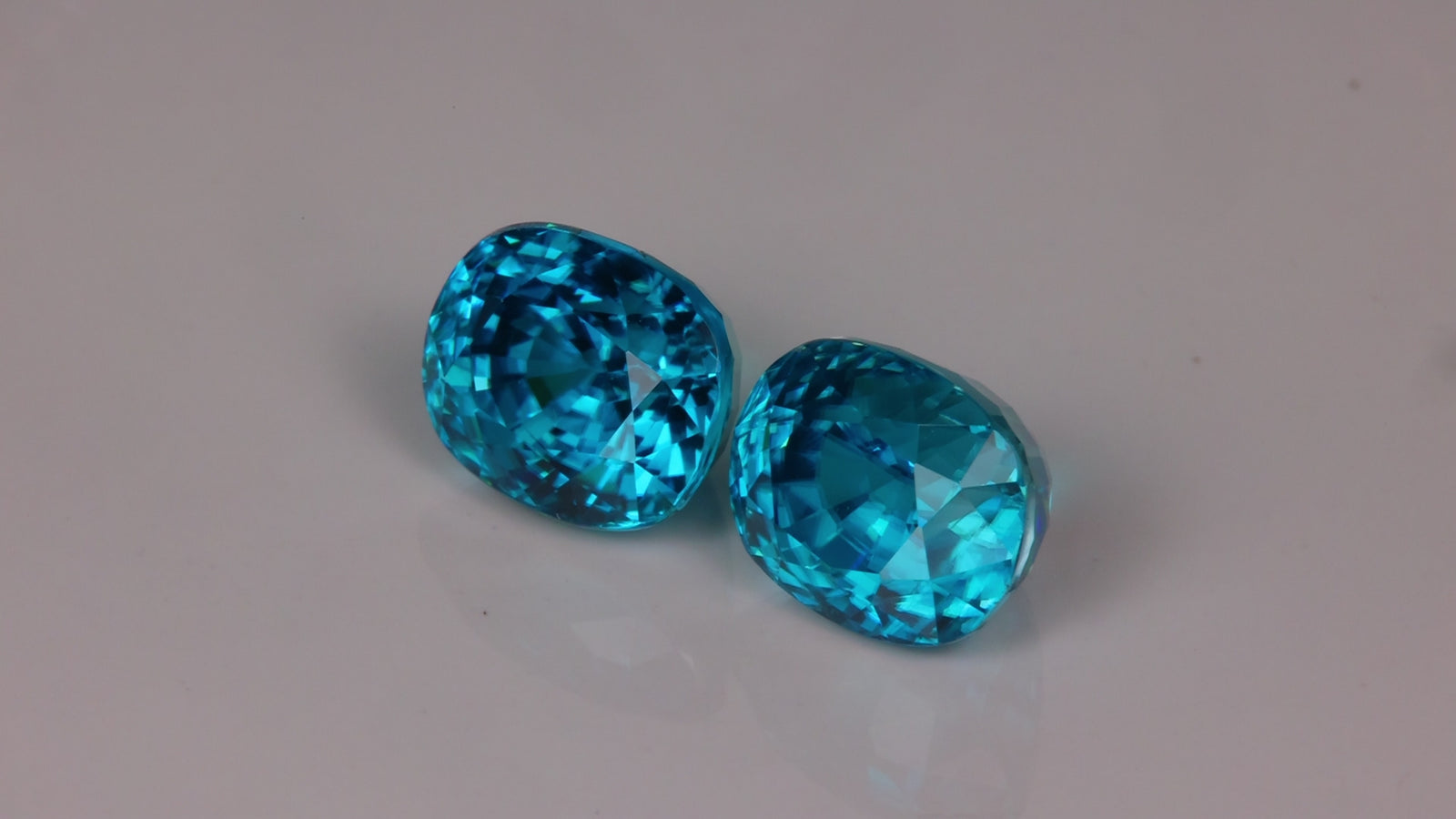 Cambodian Blue Zircon Pair