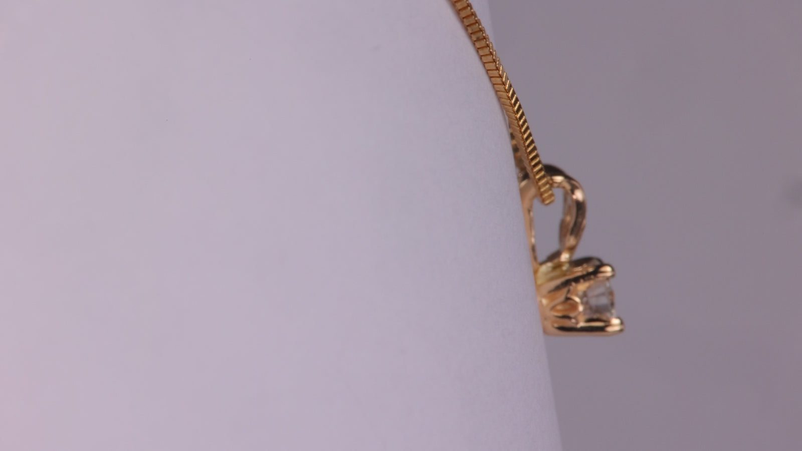 14K Yellow Gold Diamond Pendant