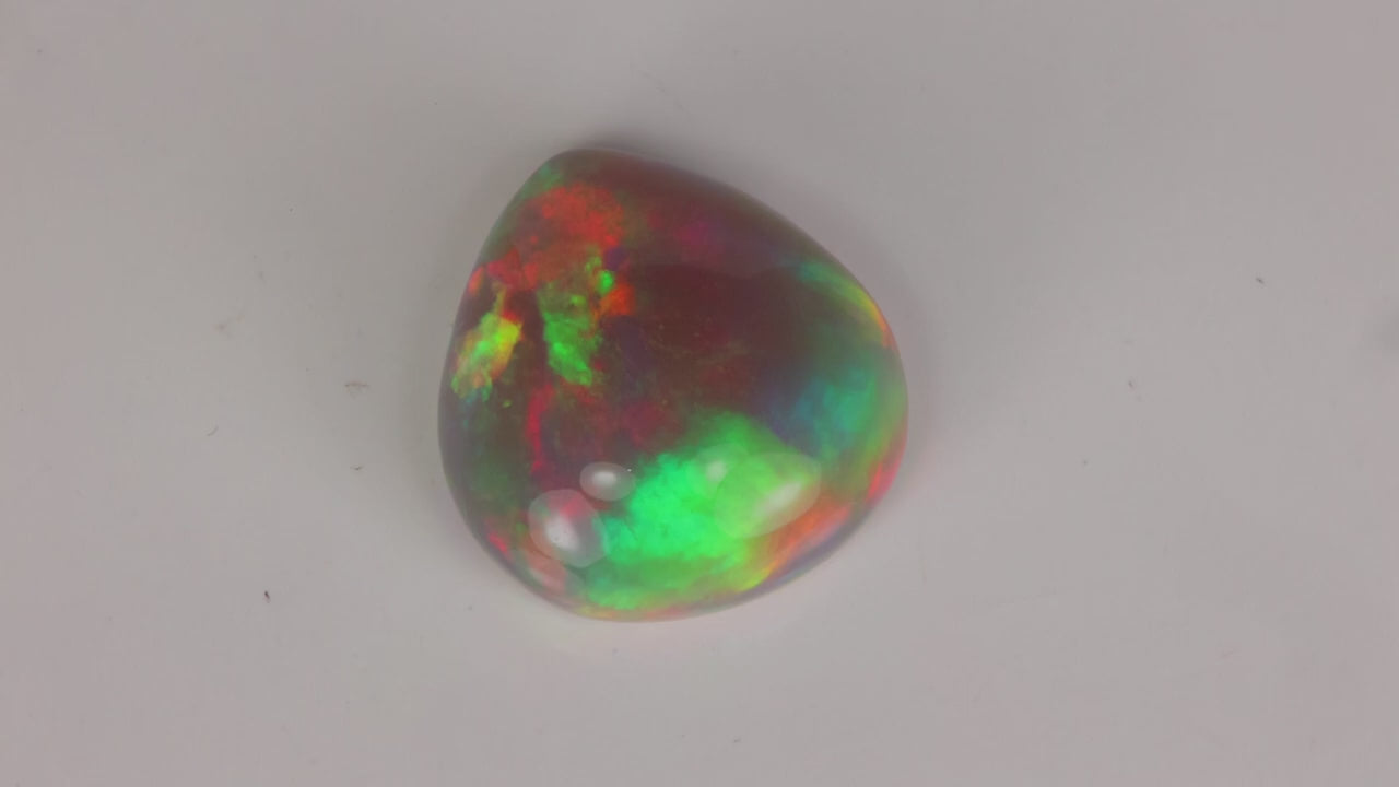 Pear Shape Cabochon Cut Semi Black Opal 8.73cts