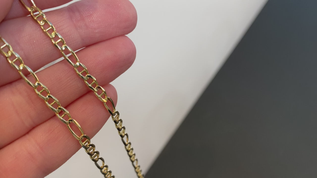 14K Yellow Gold Anchor Link Necklace