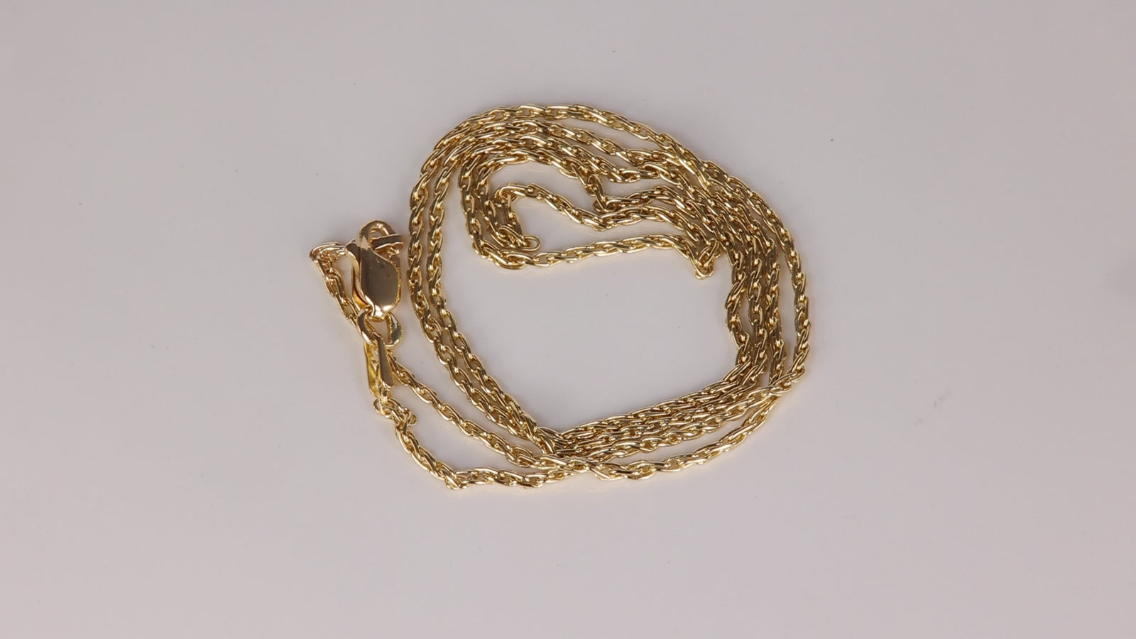 14K Yellow Gold Wheat Chain 19"