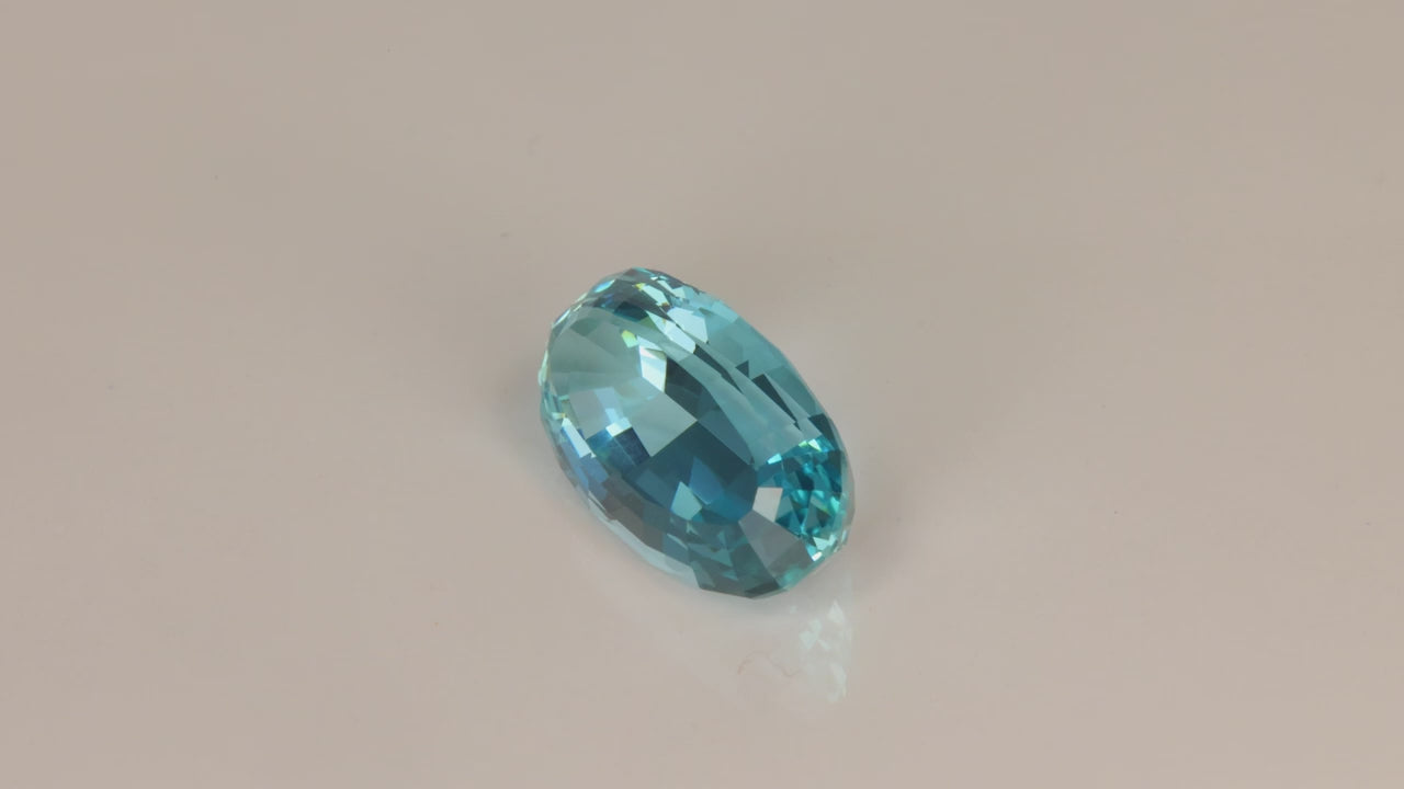 Stepped Oval Cut Aquamarine 6.85 Carats