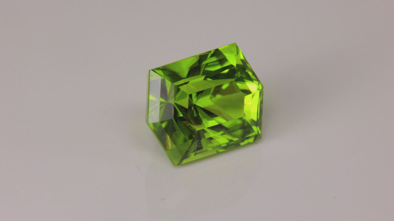 Hexagon Barion Cut Peridot 8.55 Carats
